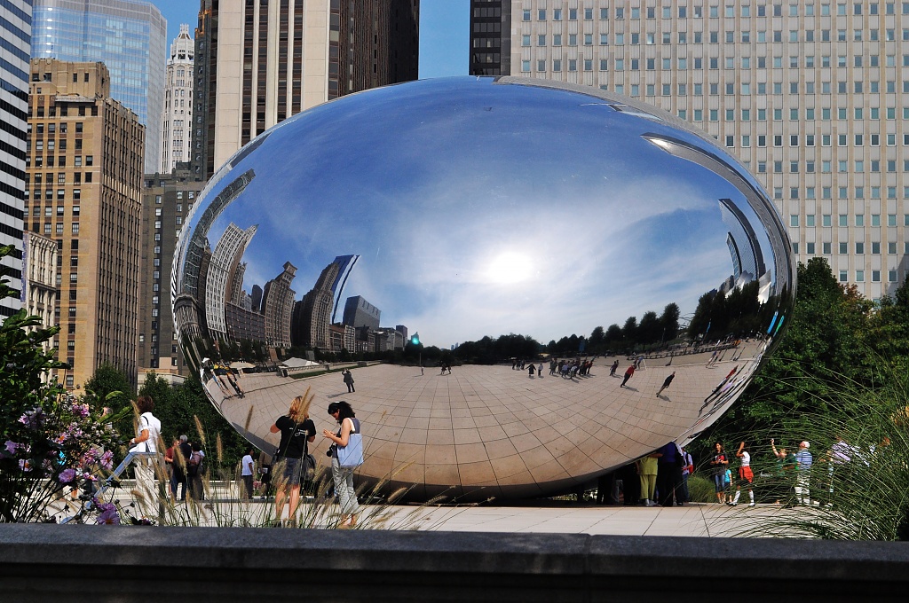 Chicago's "Cloud Gate", Affectionately Known as "The Bean" by Weezilou
