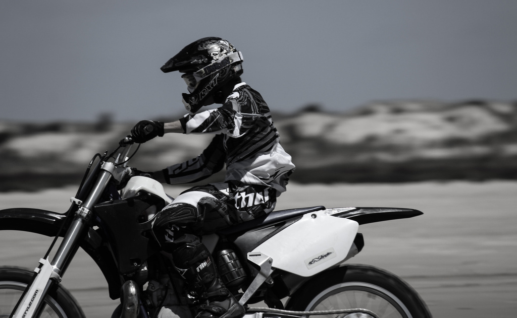 Motorbike rider by flyrobin