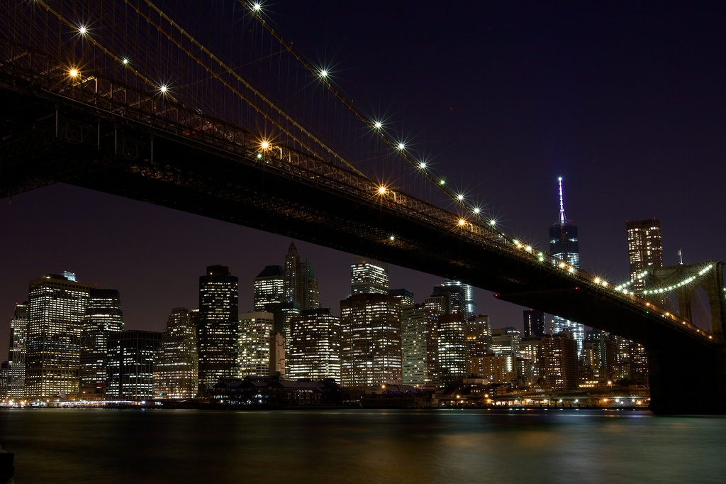 Stars Along the Brooklyn Bridge  by jyokota