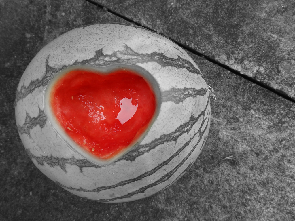 Even Watermelons Have A Heart! by darrenboyj
