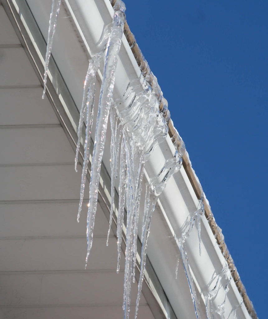 More icicles on a frigid day by mittens