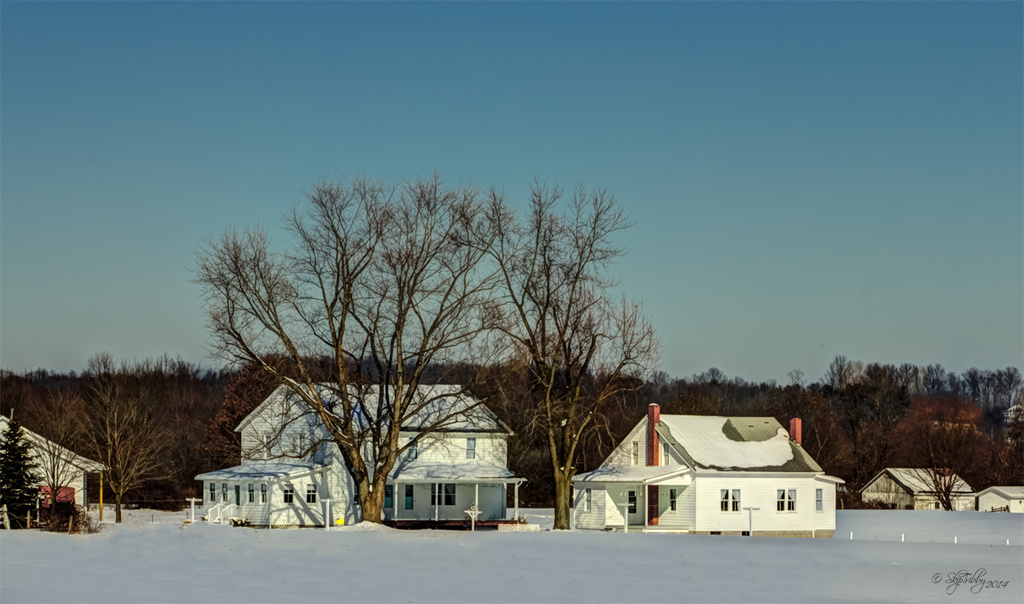 Amish Farm in Blanket of Snow by skipt07