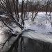 Snowy banks and icy water, Kalamazoo River by annepann