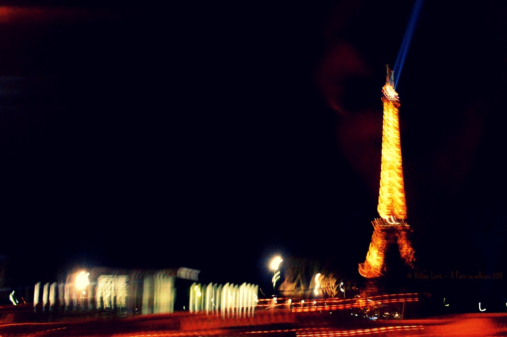 Eiffel tower from the car by parisouailleurs