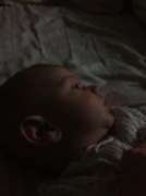 13th Feb 2014 - Up late watching David Letterman. We think she's teething, yawn. 