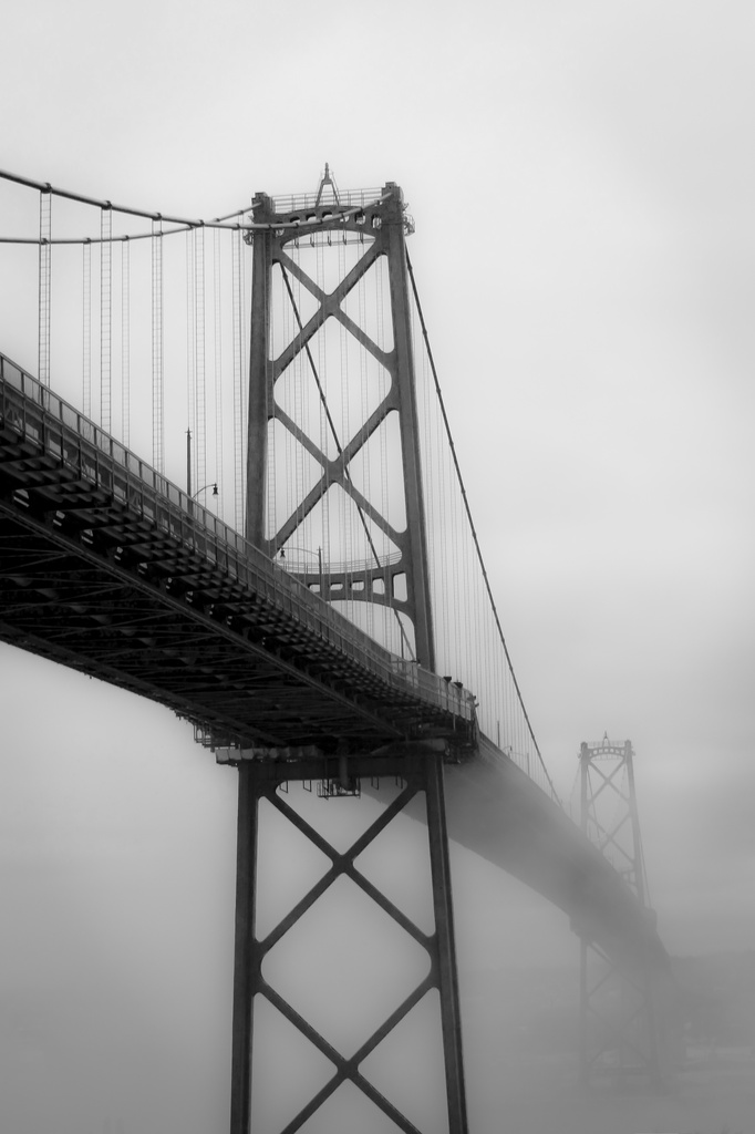 Thursday, fog, bridge. by jgoldrup
