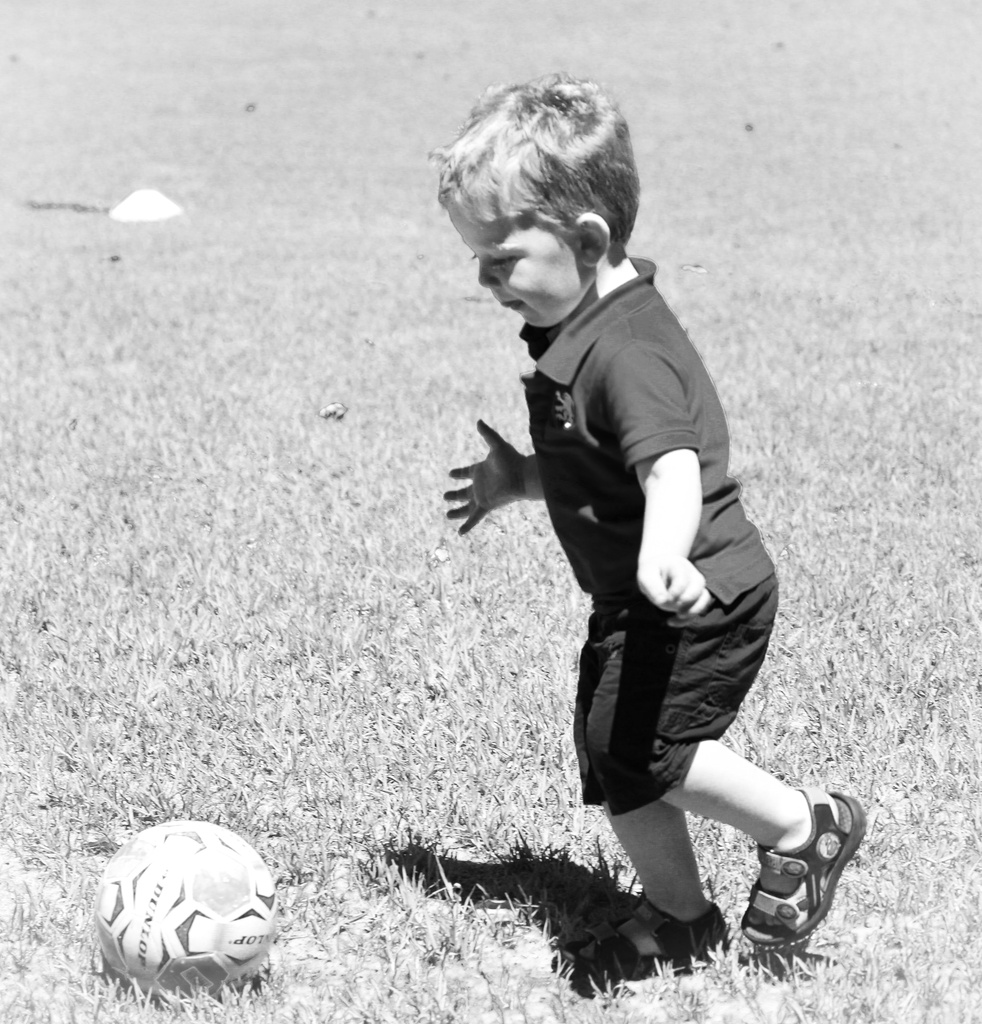 Budding soccer player by flyrobin