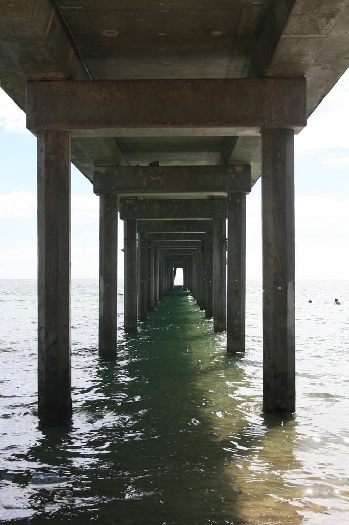 under the jetty by cruiser