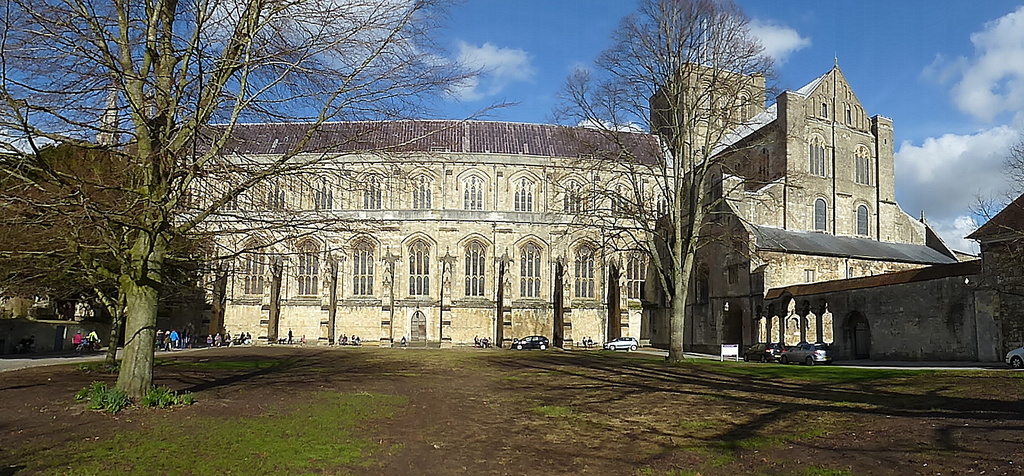 Winchester Cathedral: the south facade by quietpurplehaze
