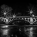 Capitol Bridge by Night B&W by pflaume