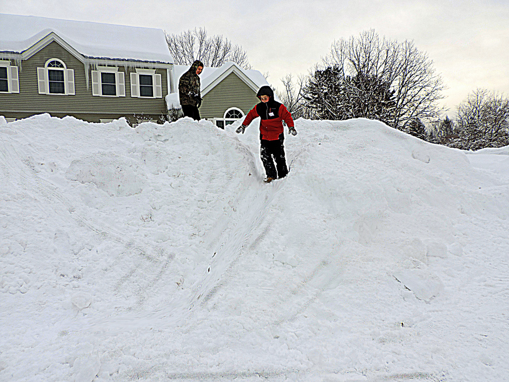 We officially have a mountain of snow! by homeschoolmom