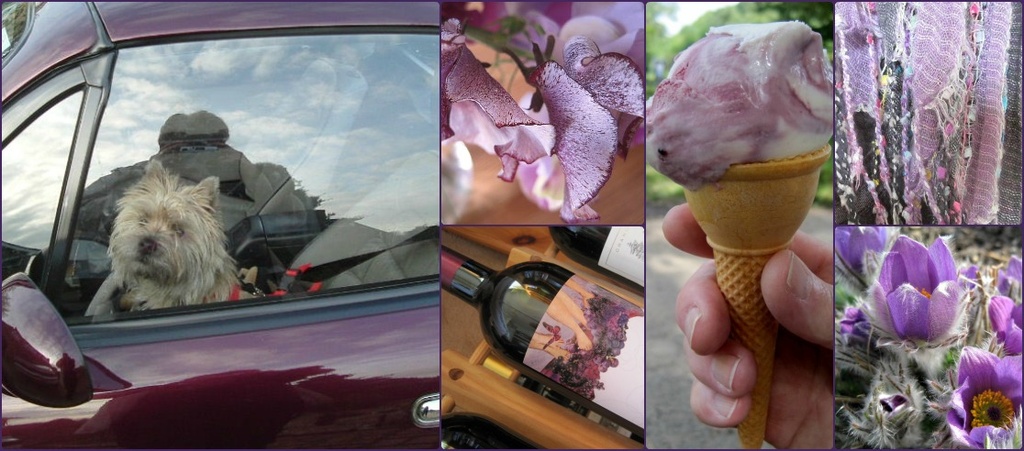 "Baby, you can drive my car" - my purple collage by quietpurplehaze