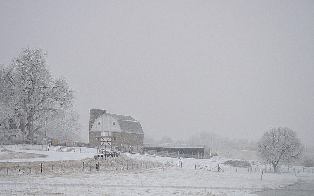 Winter Farm Scene by kareenking