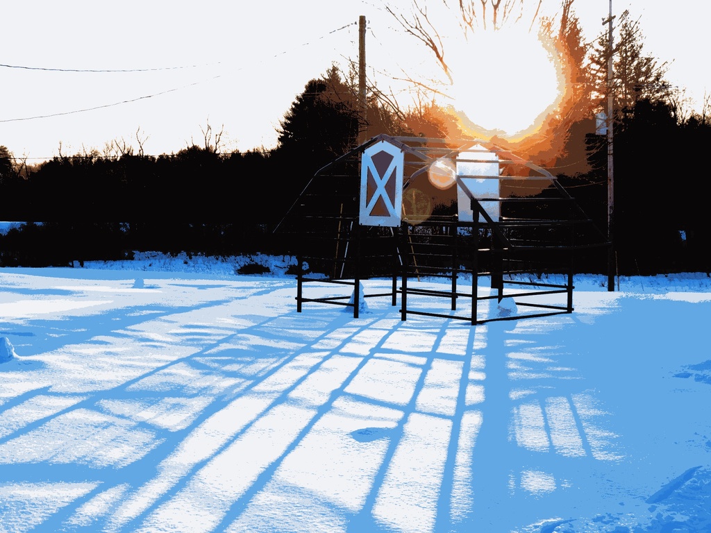 Frosty Sunrise on the Playground by juliedduncan