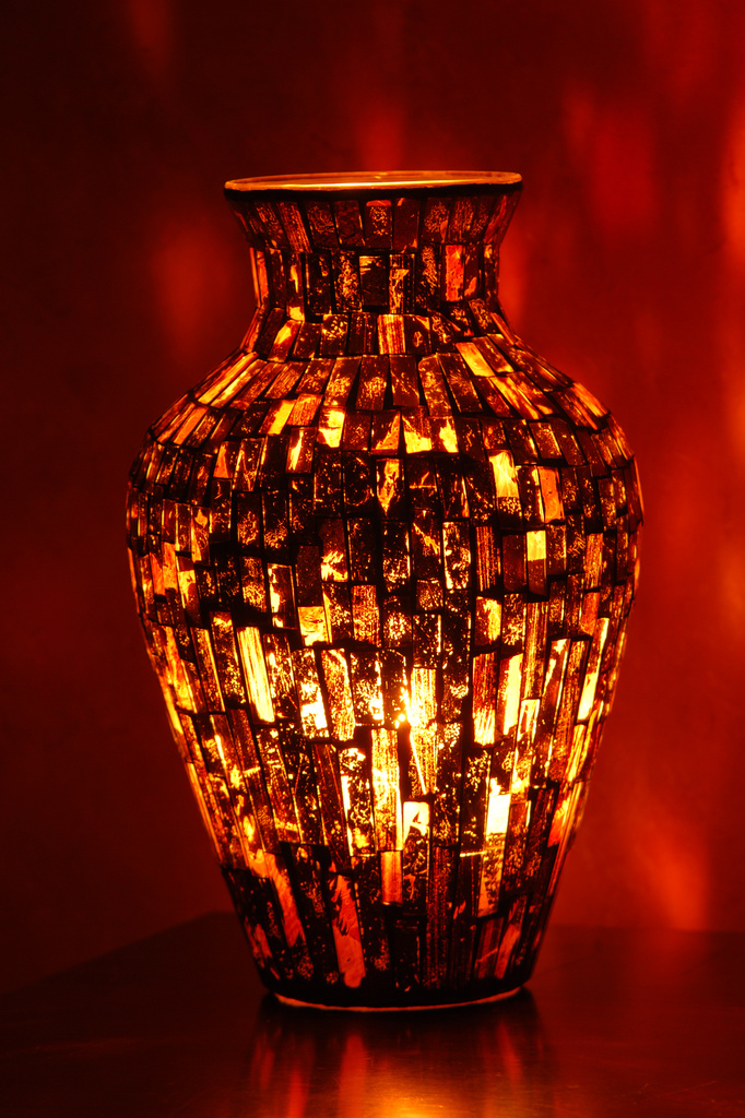 Golden Mosaic Vase! by fayefaye
