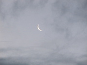 4th Mar 2014 - Pink Tinged Crescent Moon.