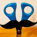 Mustache on scissors by elisasaeter