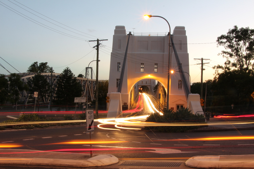 My Brisbane 2 - Indooroopilly Bridge at night by terryliv