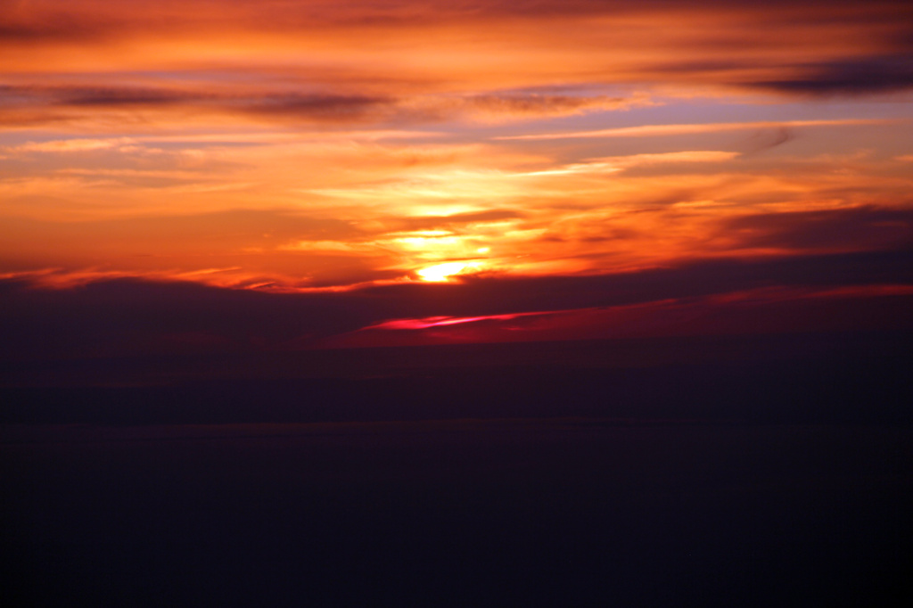 Sunset at 40 000 Feet by hjbenson
