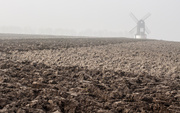 15th Mar 2014 - Ploughed field with misty mill