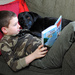 A Boy, his Dog and a Book by alophoto