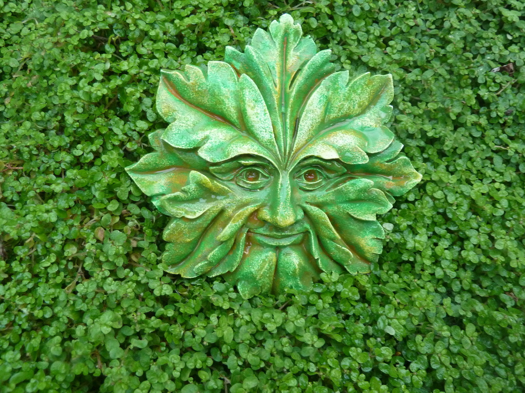 P1040491 Muse-in-March, Green. Green Man by wendyfrost