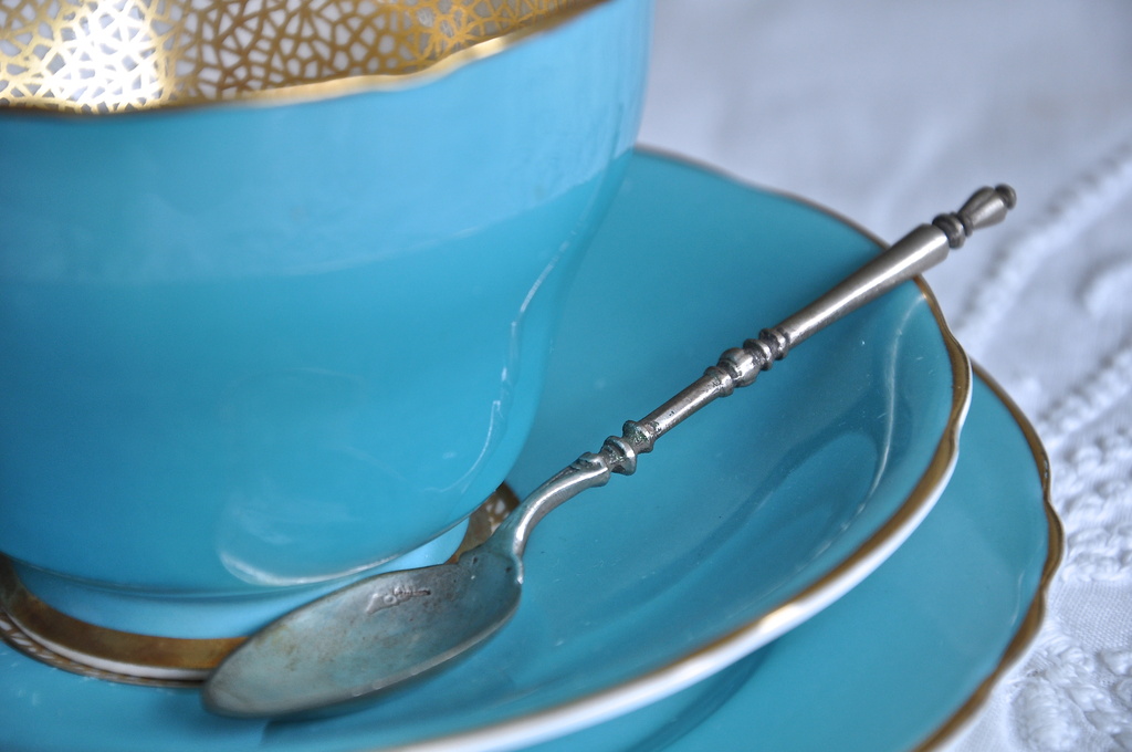 Teacup and teaspoon by brigette