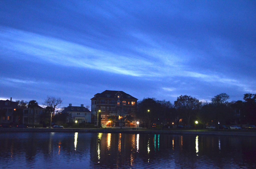 Colonial Lake, near dusk, Charleston, SC by congaree