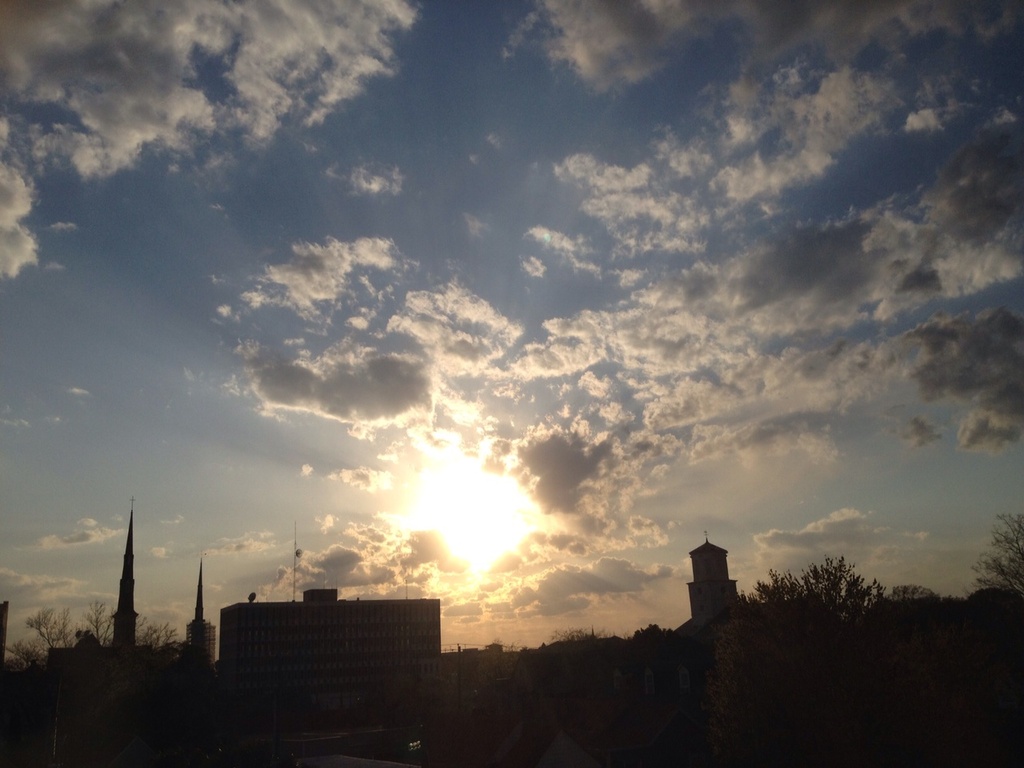 Late afternoon skies over downtown Charleston by congaree