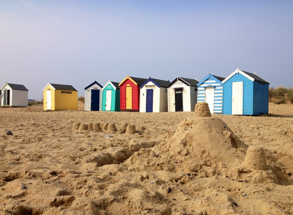 Sandcastles and beach huts by karendalling