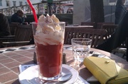 28th Mar 2014 - Strawberry juice with whipped cream