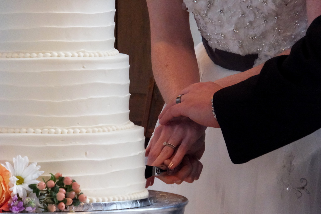 Wedding Cake Cut by linnypinny