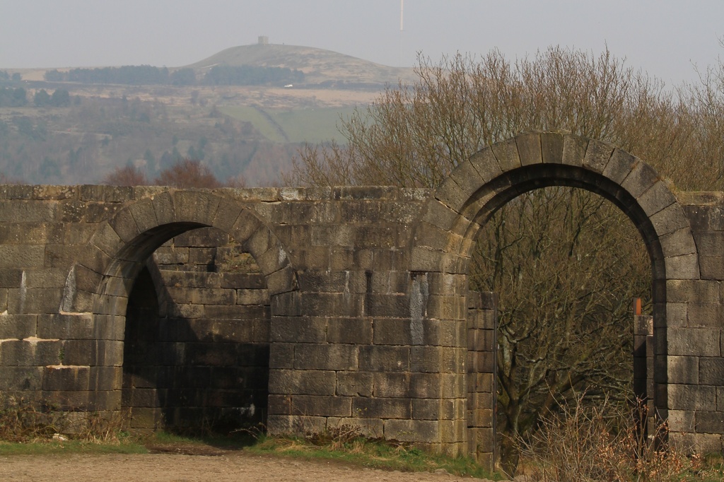Liverpool Castle with Rivington Pike in the Distance by oldjosh