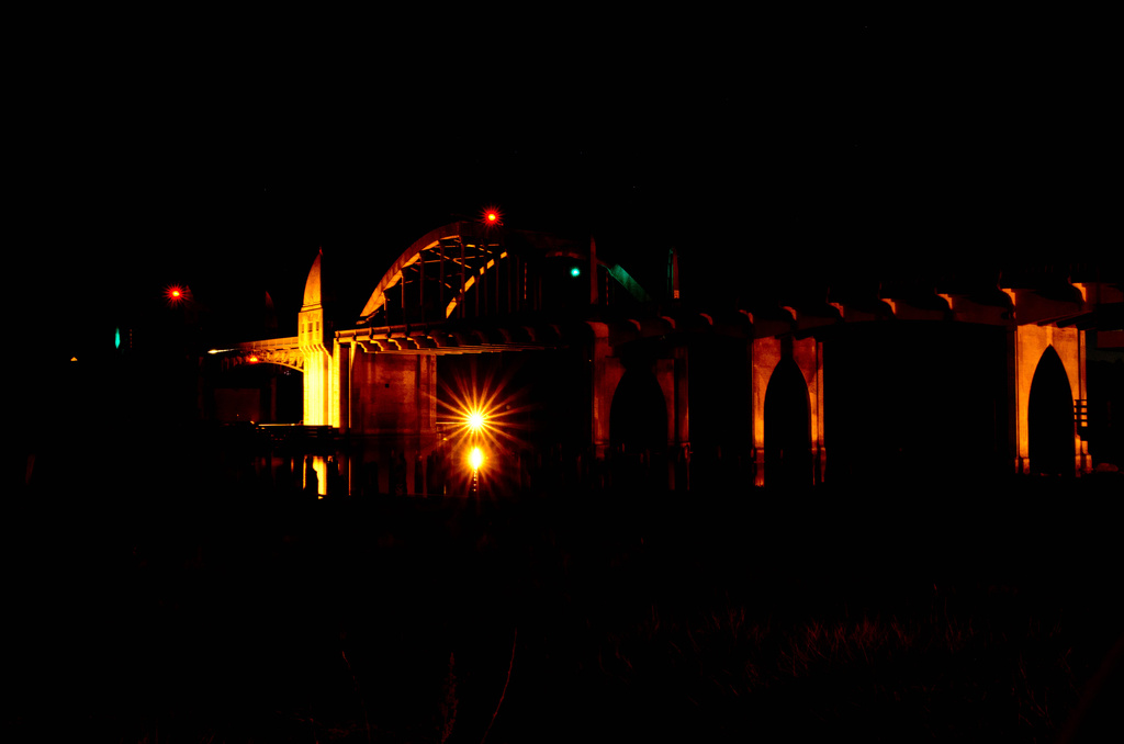 NIght Bridge by vickisfotos