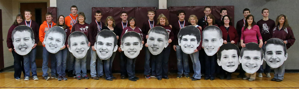 Players and moms with their fatheads by svestdonley
