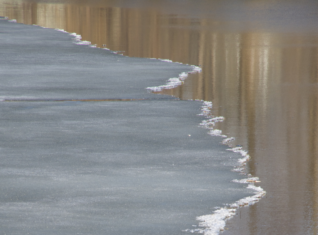 Abstract: Ice And Water at the River by houser934