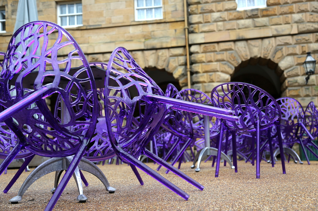 Purple Chairs by padlock