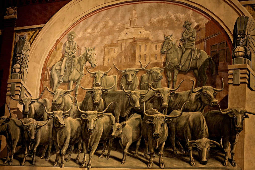 Chisholm Trail Mural at Sundance Square by judyc57