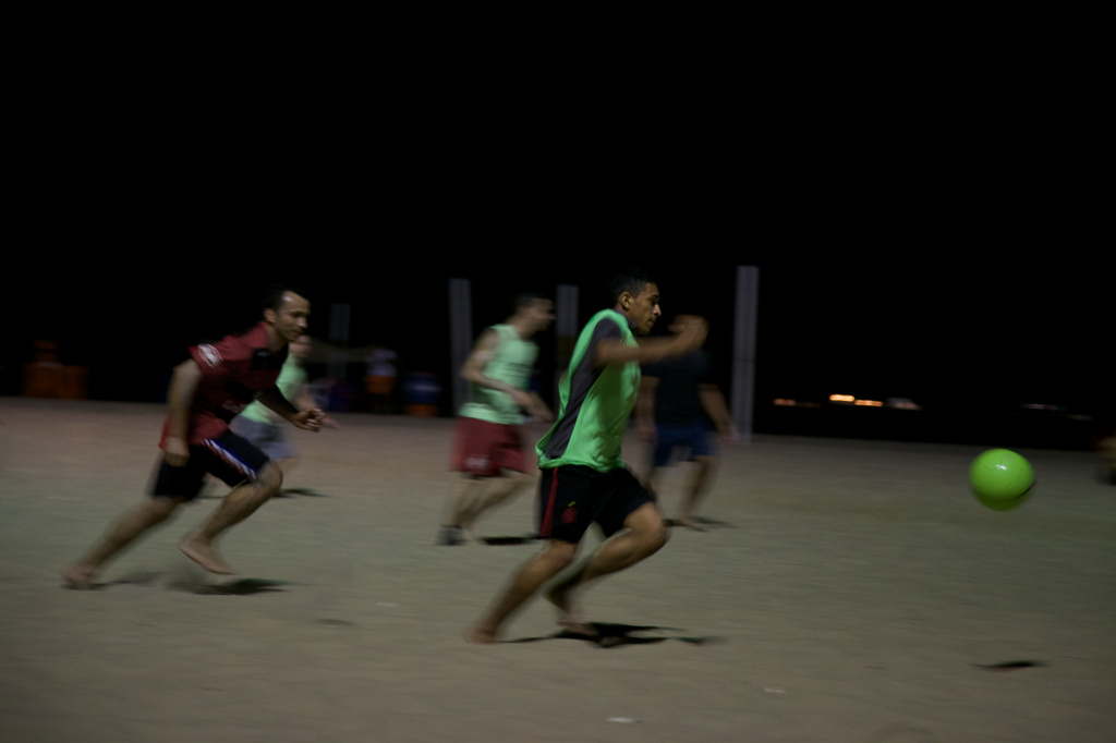 Nighttime Futbol on Ipanema Beach by jyokota