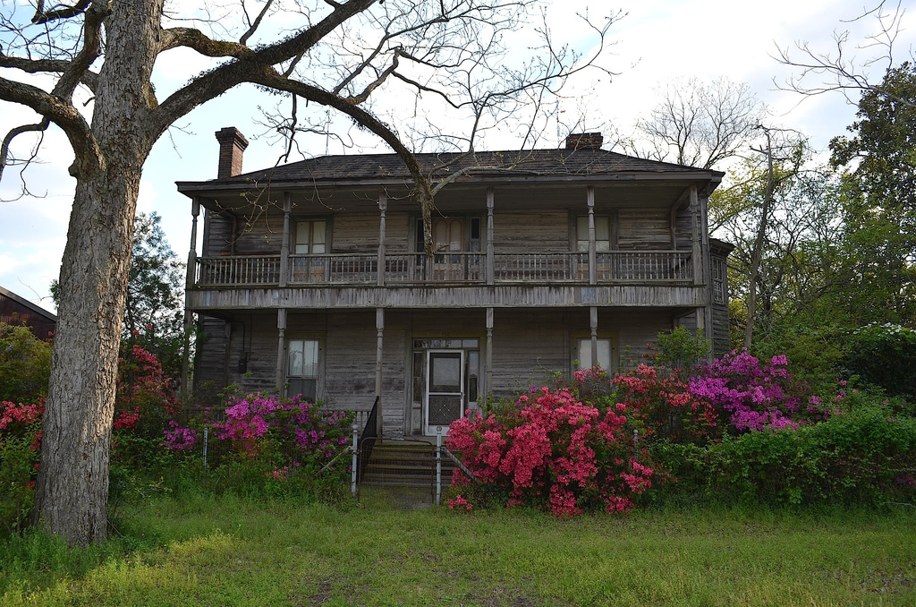 Abandoned country house and Spring color in a small town in Orangeburg County, SC by congaree