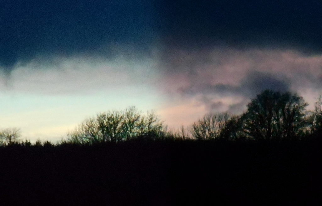 A hint of pink in the evening sky. by snowy