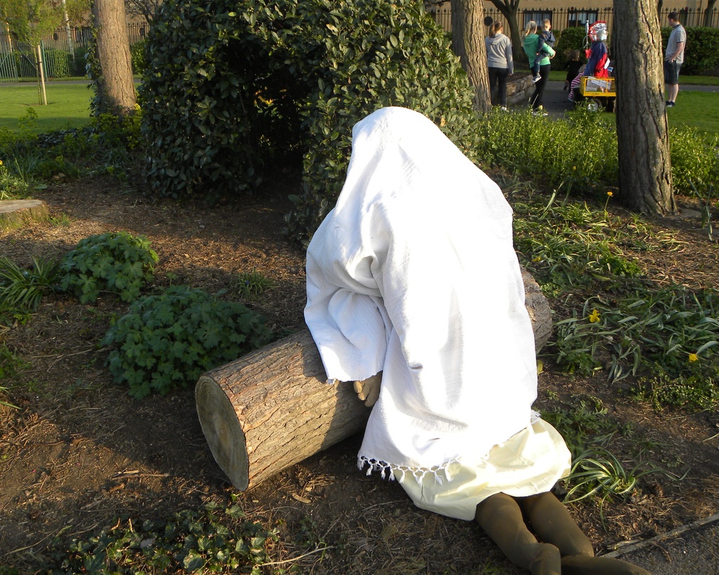 Easter Trail Jesus praying in Gethsemane by oldjosh