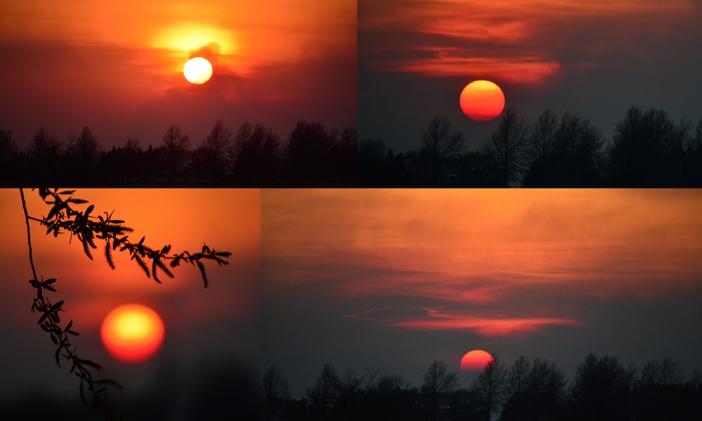 Smokey Kansas Sunset Collage by kareenking