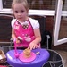 I supervised Honey using her potters wheel. by jennymdennis