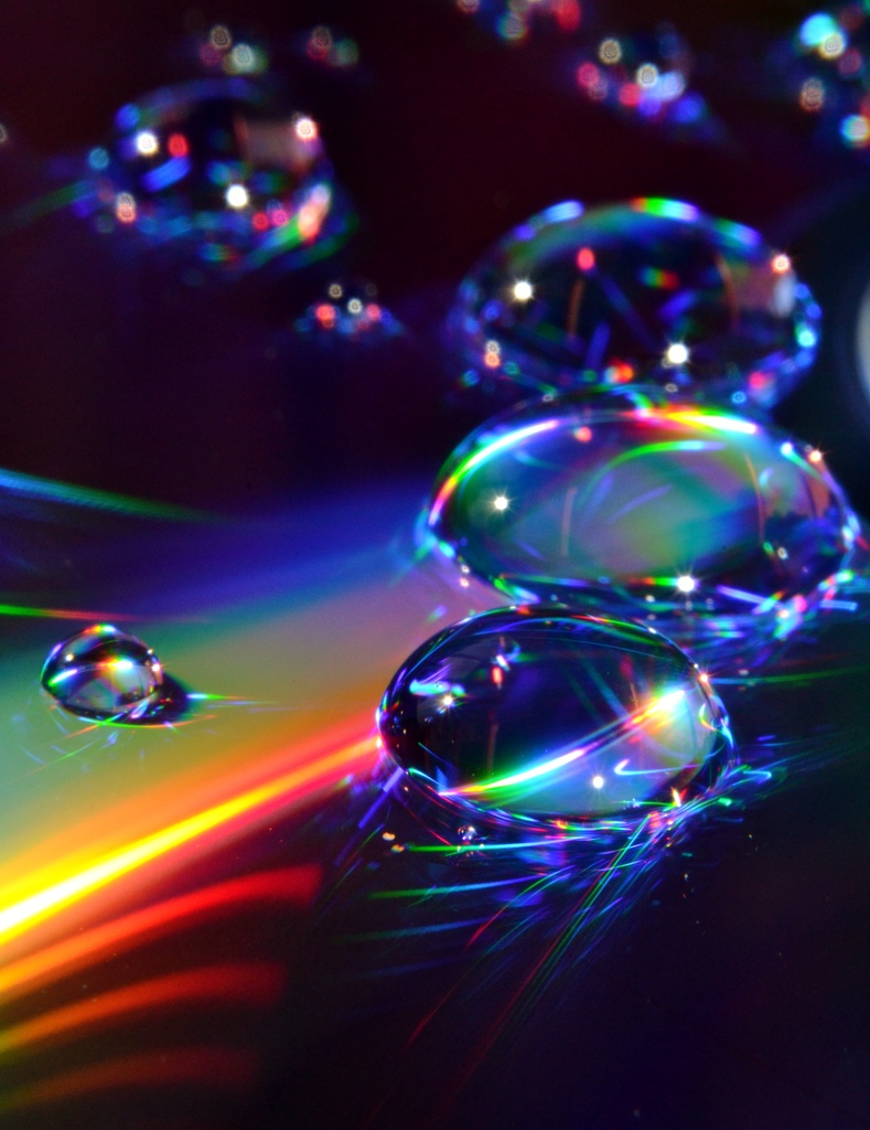 Rainbow droplets 1 by dianeburns