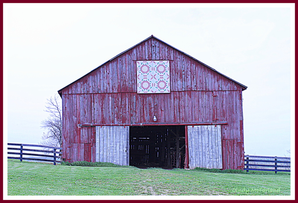 Faded Red Quilt Barn by cindymc