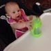 Banging her new sippy cup, she did pretty good with it.  by doelgerl