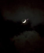 4th May 2014 - Crescent Moon and Clouds 