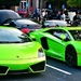 Two neon green Lamborghinis by soboy5