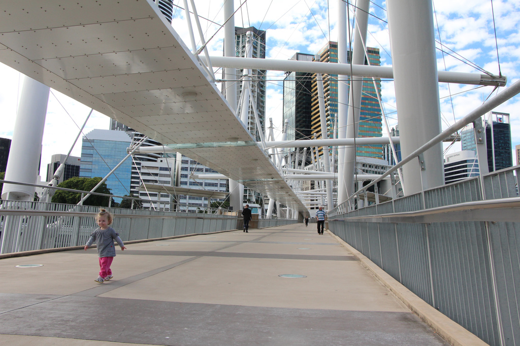My Brisbane 19 - Kurilpa Bridge with Maggie by terryliv